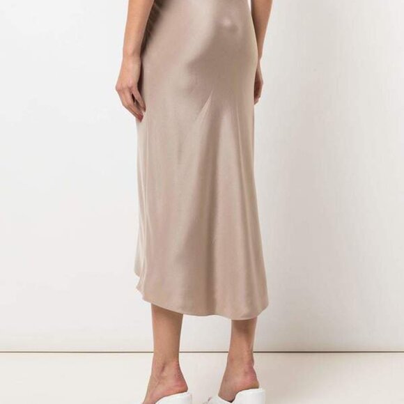 Tibi **NWT** silk 4 ply bias cut skirt in latte color. Size 12. - Picture 3 of 15